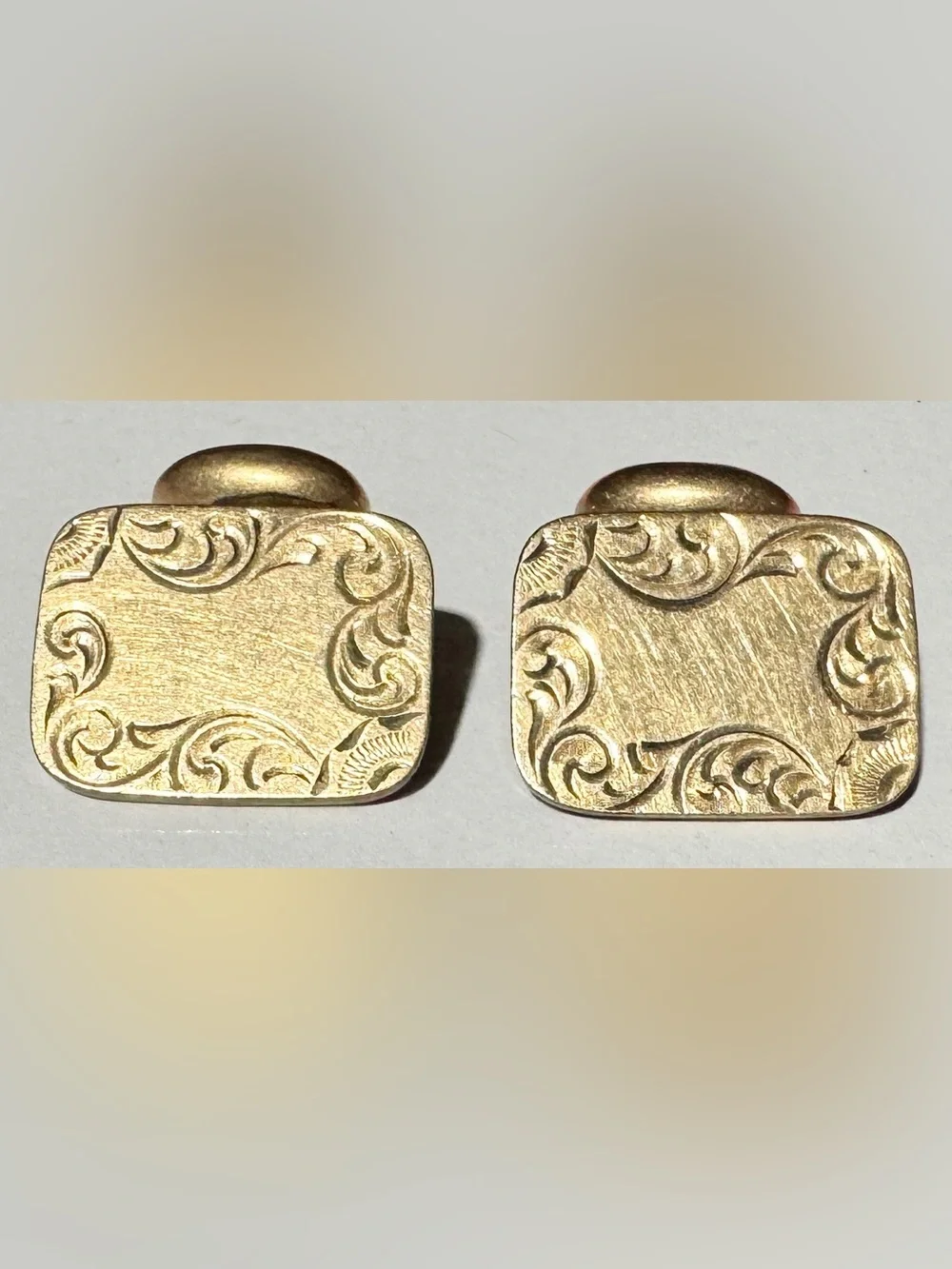 Antique GLPCO Bean-Back Cufflinks – Gold Plate Co., c. 1890–1910